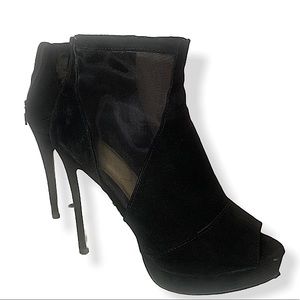 ALDO BRAND. 5 inch peep toe heels/boots.